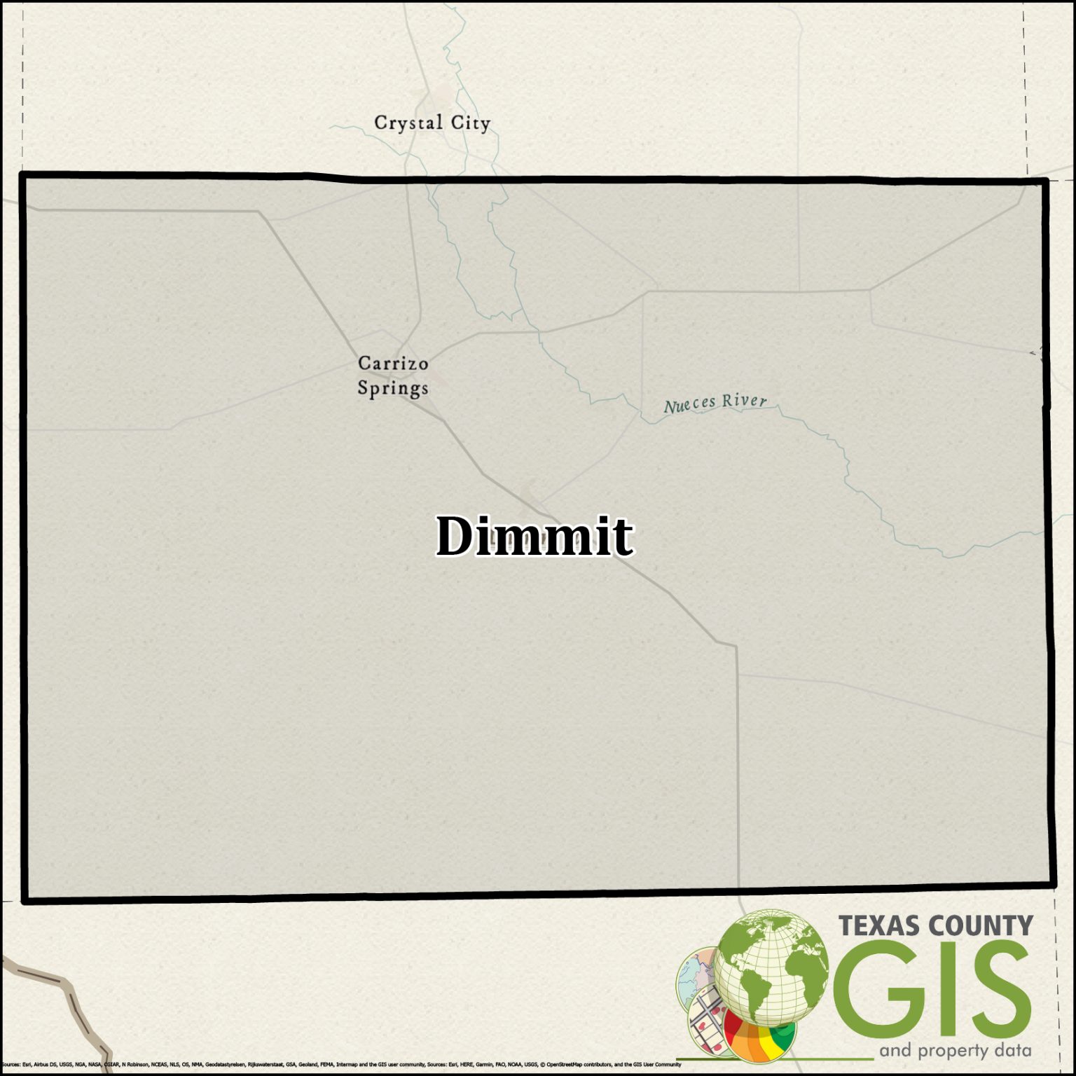 Dimmit County GIS Shapefile and Property Data Texas County GIS Data