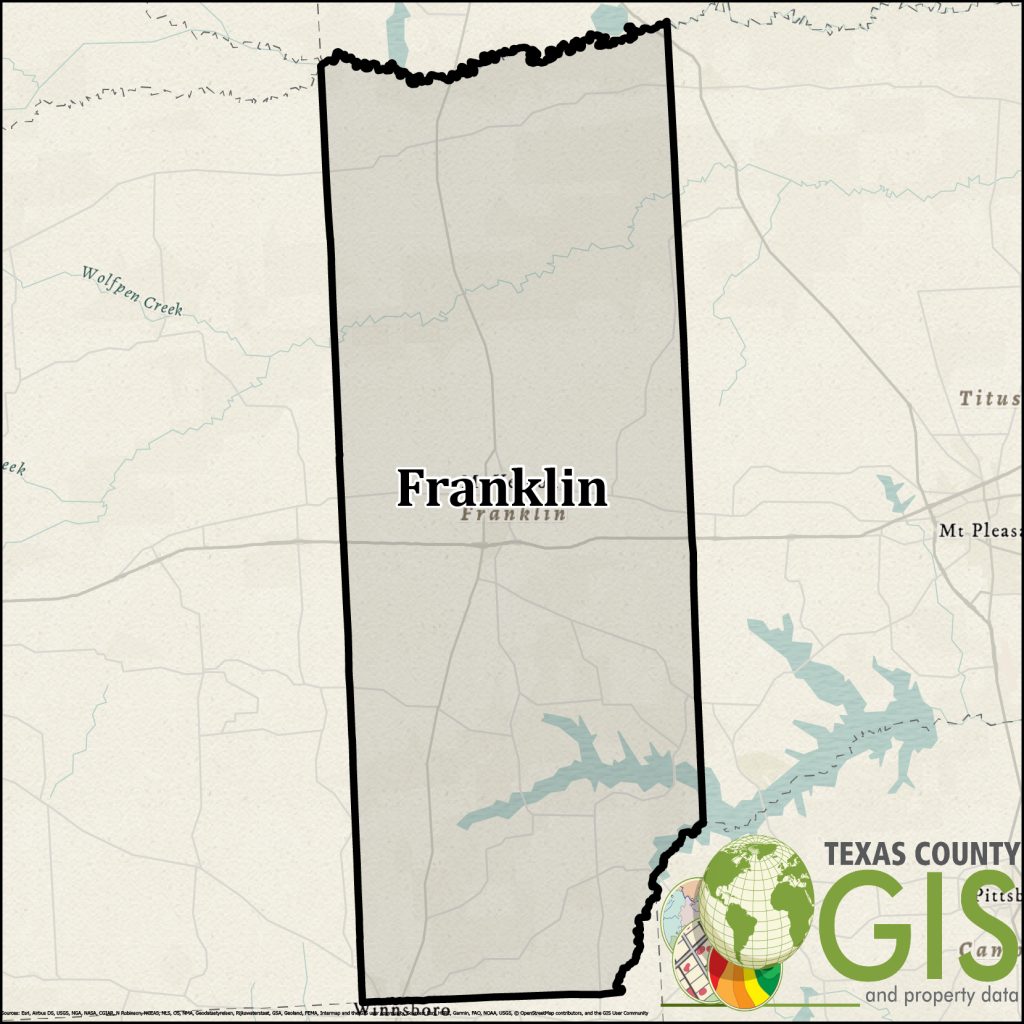 Franklin County GIS Shapefile and Property Data Texas County GIS Data
