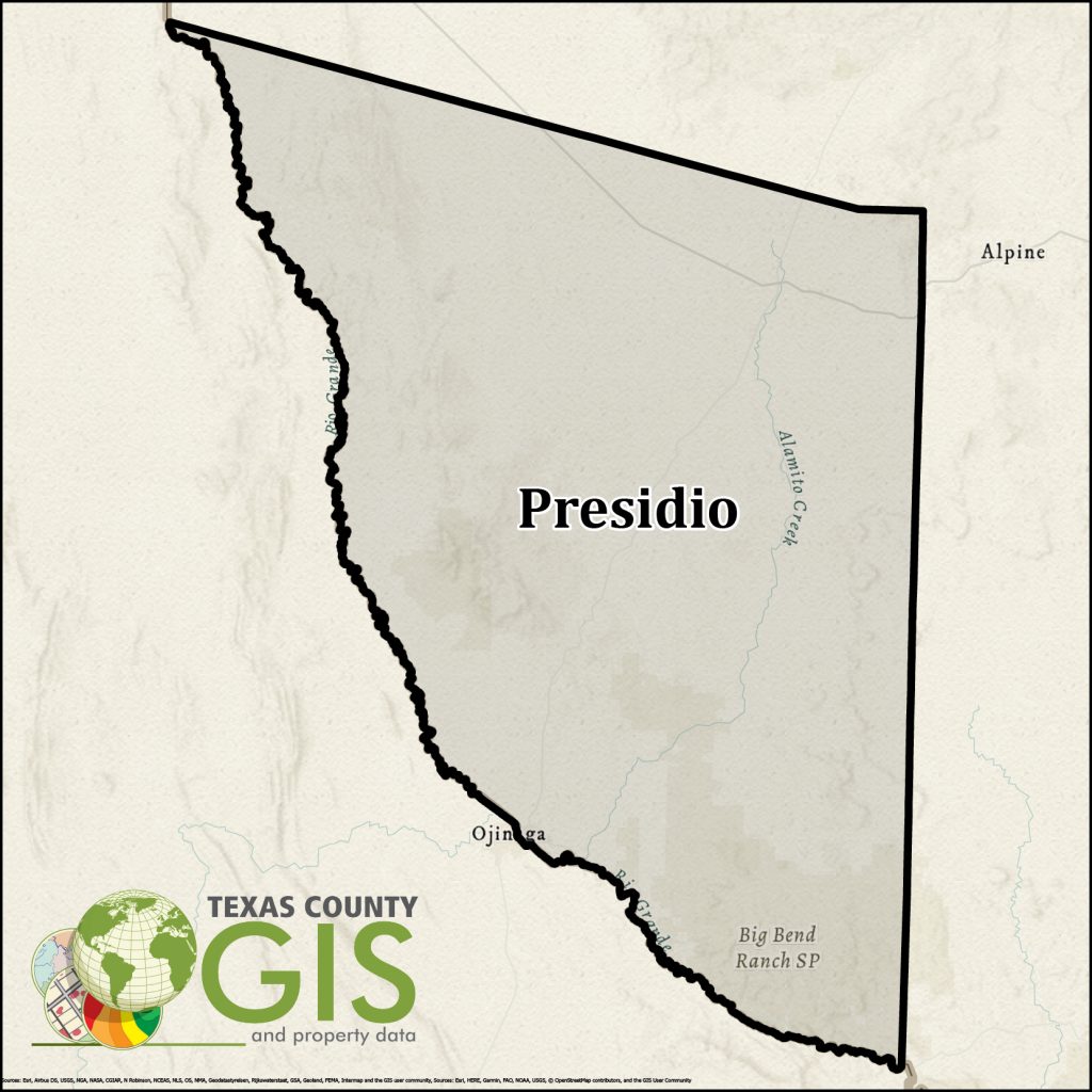 Presidio County Gis Shapefile And Property Data Texas County Gis Data