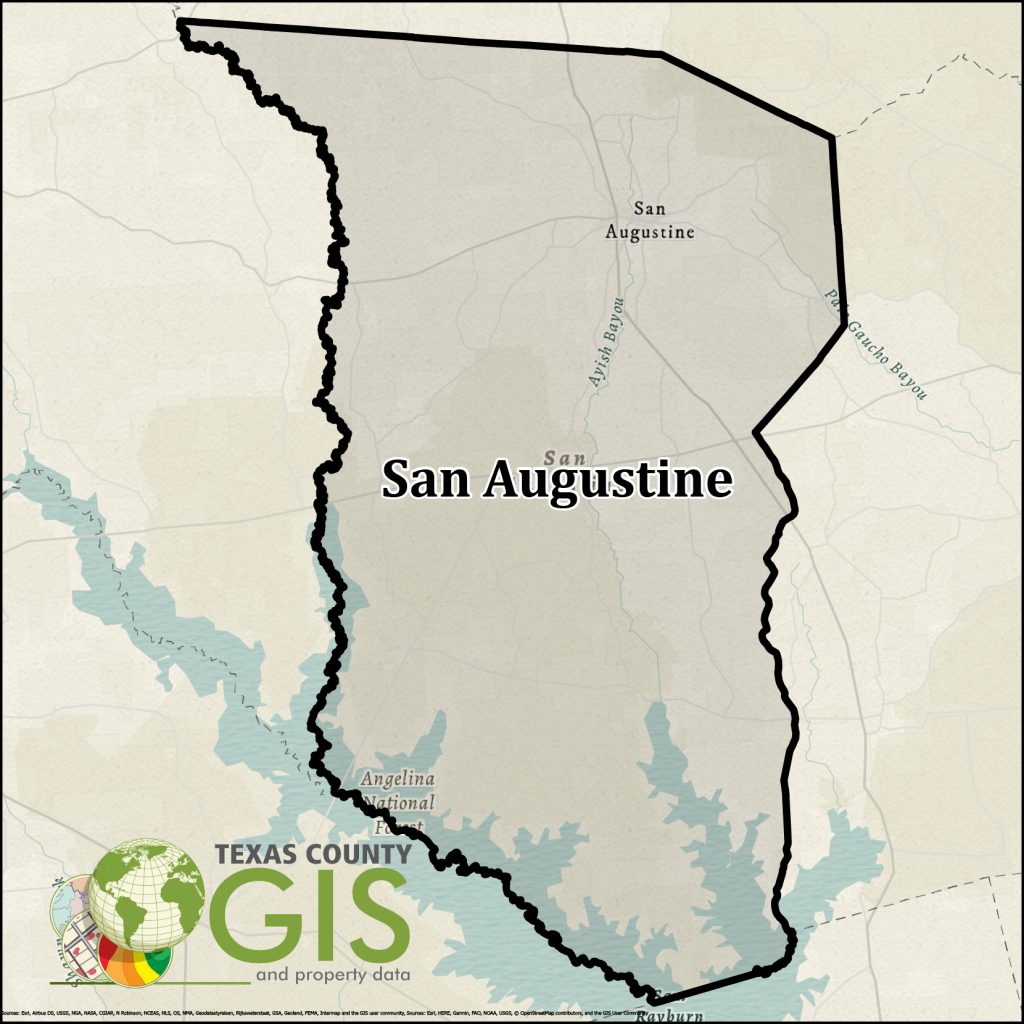 San Augustine County GIS Shapefile and Property Data Texas County GIS