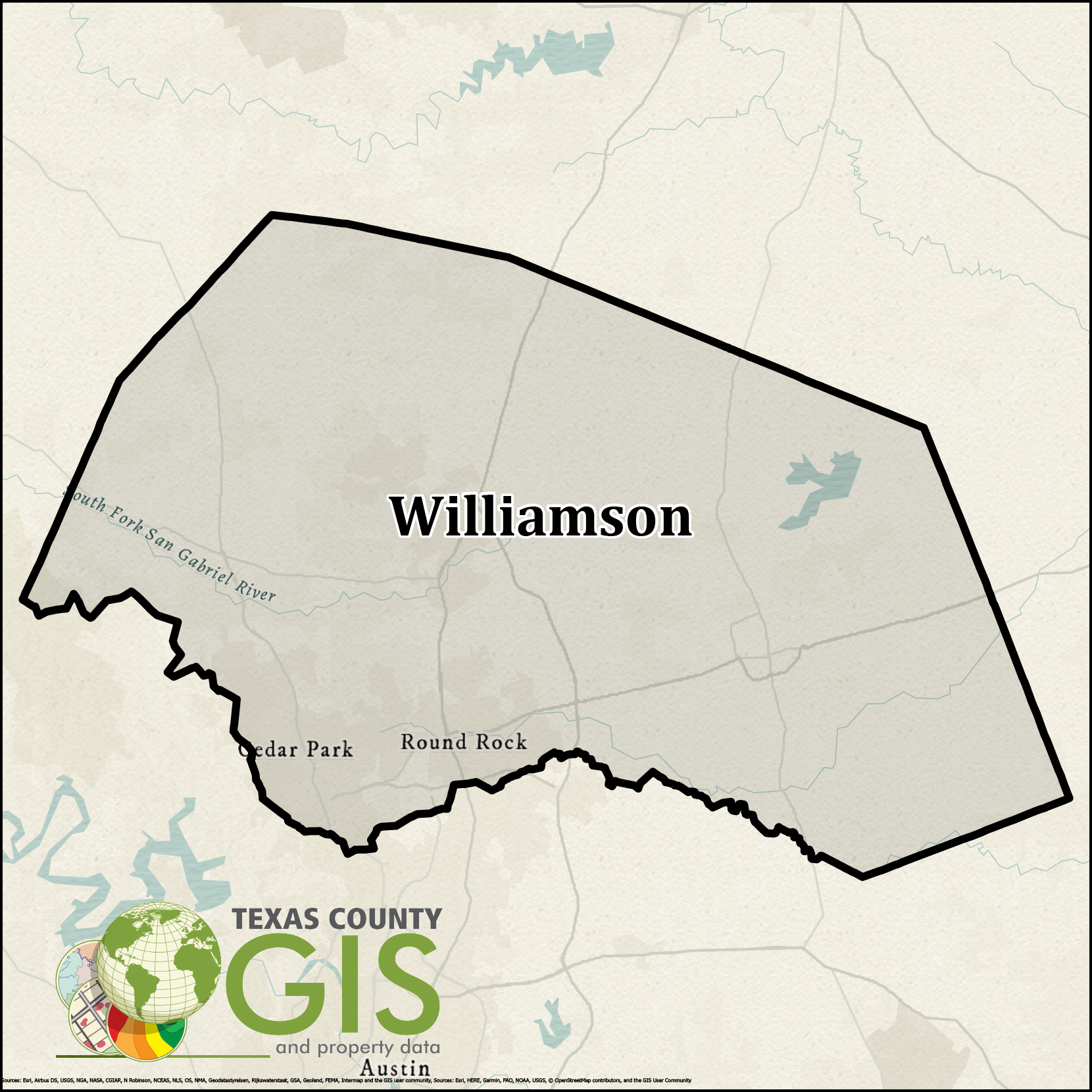Williamson County GIS Shapefile and Property Data - Texas County GIS Data